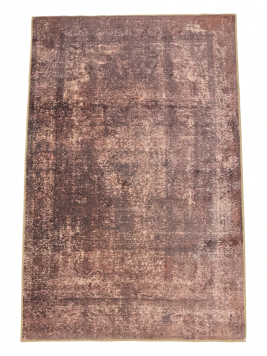 5' x 8' Rectangular Brown Beige Distressed Modern Abstract Area Rug product view highlighting the distressed abstract texture and warm brown tones.