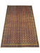 5' x 8' Rectangular Brown & Rust Repeating Medallion Traditional Washable Area Rug displayed on a plain background.