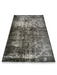 5' x 8' Rectangular Charcoal Ivory Distressed Abstract Modern Area Rug displayed on a white background, featuring a textured charcoal and ivory distressed abstract design.