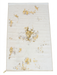 5' x 8' Rectangular Ivory & Gold Distressed Abstract Modern Washable Area Rug isolated on a white background.