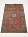 5' x 8' Rectangular Red & Navy Floral Medallion Traditional Area Rug displayed on a plain background.