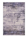 5' x 8' rectangular gray & lavender distressed abstract modern area rug isolated on a white background.