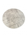 6' Round Beige & Gray Distressed Abstract Modern Area Rug isolated on a white background.