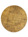 6' Round Gold & Brown Distressed Abstract Modern Washable Area Rug isolated on a white background.