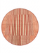 6' Round Red Ivory Striped Modern Contemporary Area Rug product view highlighting the bold red and ivory striped geometric pattern.