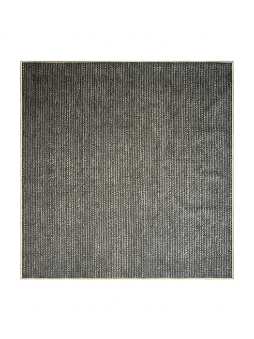 6' x 6' Square Charcoal Gray Textured Minimalist Modern Area Rug isolated on a white background.