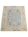 6' x 6' Square Ivory & Blue Tribal Medallion Traditional Area Rug product view highlighting the tribal medallion pattern and soft pastel tones.