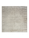 6' x 6' Square Light Gray & Ivory Distressed Medallion Traditional Area Rug isolated on a white background.