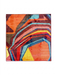 6' x 6' Square Multicolor Modern Abstract Geometric Area Rug isolated on a white background.