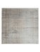 6' x 6' square light gray & ivory distressed abstract modern area rug isolated on a white background.