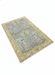 6' x 9' Rectangle Blue & Ivory Area Rug with Floral Traditional Pattern