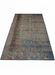 6' x 9' Rectangle Teal Blue Rust Area Rug in Geometric Traditional Pattern.