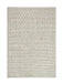 6' x 9' Rectangular Ivory Beige Geometric Textured Modern Washable Area Rug