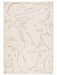 6' x 9' Rectangular Ivory & Blush Abstract Minimalist Modern Area Rug isolated on a white background.