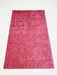 6' x 9' Rectangular Pink & Rose Distressed Vintage Washable Area Rug isolated on a white background.