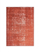 6' x 9' Rectangular Terracotta & Ivory Distressed Medallion Traditional Washable Area Rug isolated on a white background.