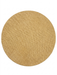 7' Round Beige & Natural Solid Textured Jute-Style Area Rug isolated on a white background.