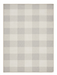 7' x 9' Rectangular Ivory & Gray Checkered Plaid Modern Farmhouse Area Rug isolated on a white background.