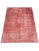 7' x 9' Rectangular Pink & Rose Distressed Oriental Vintage Area Rug isolated on a white background.