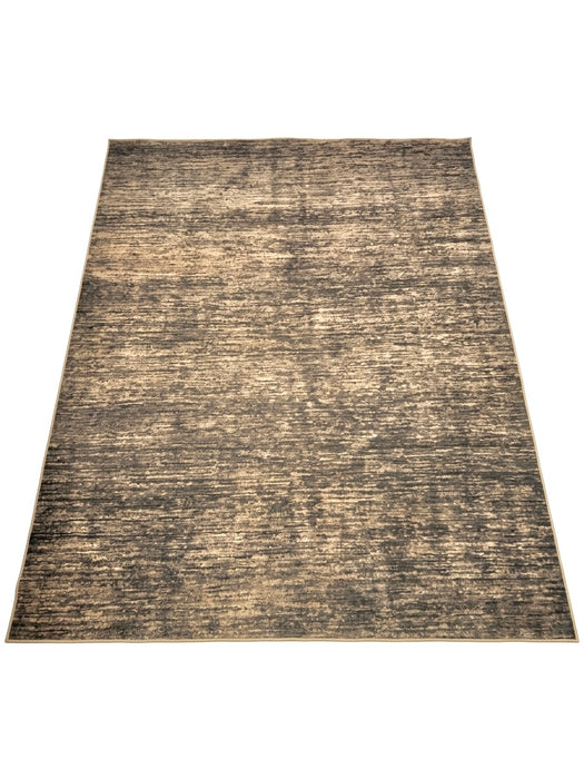 8' x 10' Rectangular Brown & Beige Distressed Abstract Modern Washable Area Rug isolated on a white background.