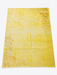8' x 10' Rectangular Yellow Floral Distressed Traditional Area Rug product view highlighting the distressed yellow background and subtle floral corner motifs.