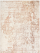 8' x 12' Rectangular Ivory Beige Distressed Abstract Modern Area Rug isolated on a white background.