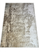 8' x 12' Rectangular Olive Green & Cream Distressed Abstract Modern Area Rug isolated on a white background.