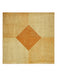8' x 8' Square Beige Orange Geometric Modern Area Rug isolated on a white background.