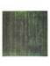 8' x 8' Square Green & Charcoal Distressed Abstract Modern Washable Area Rug isolated on a white background.