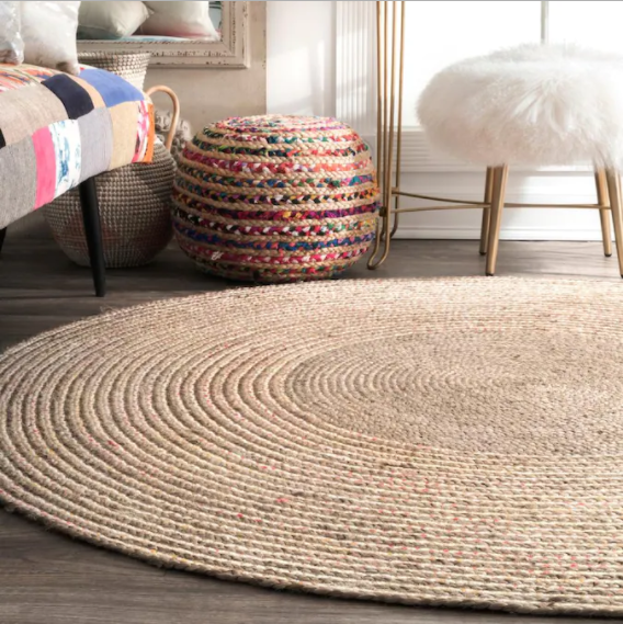 8 x 8 Natural Round nuLOOM Indoor Area Rug