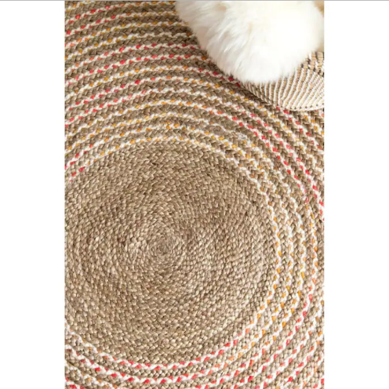 8 x 8 Natural Round nuLOOM Indoor Area Rug