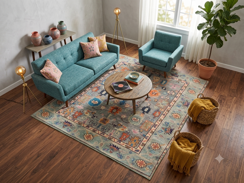 6' x 6' Square Area Rug