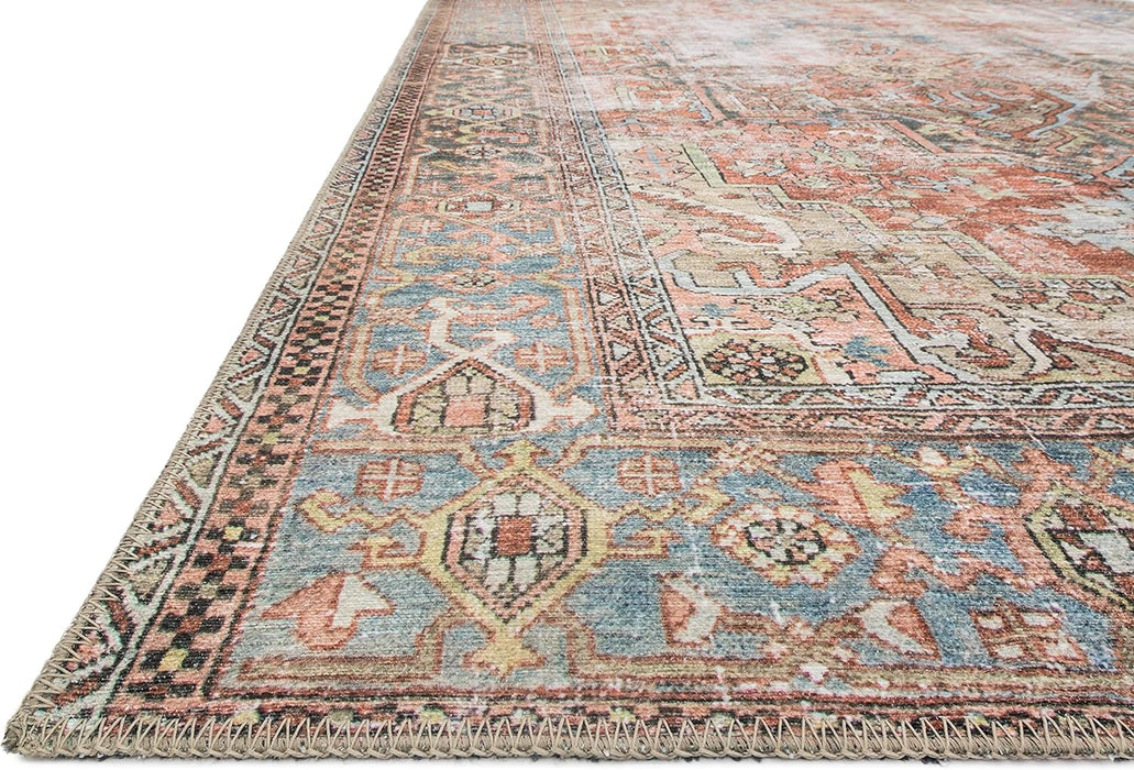 7'-6" x 9'-6" Color:Terracotta / Sky  Loloi II Loren Area Rug