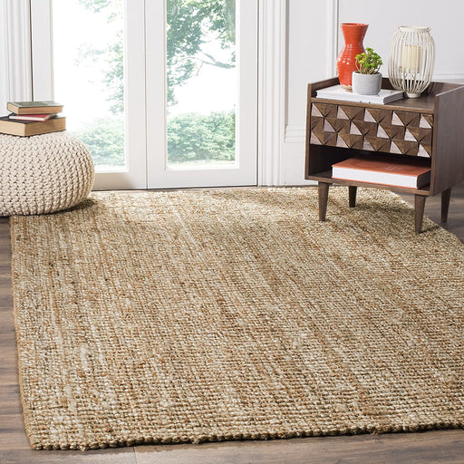 SAFAVIEH Natural Fiber Collection 4' x 6' Ivory Handmade Chunky Textured Premium Jute 0.75-inch Thick Area Rug