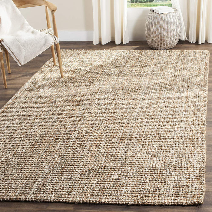 SAFAVIEH Natural Fiber Collection 4' x 6' Ivory Handmade Chunky Textured Premium Jute 0.75-inch Thick Area Rug