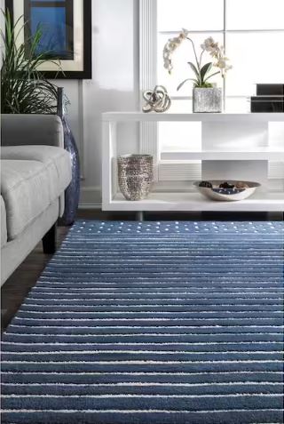 5 ft. x 8 ft.Marlowe Stripes Navy Area Rug By nuLOOM