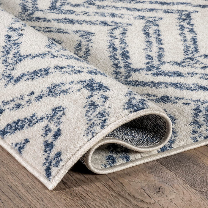 5' x 7' 5", Blue Transitional Striped Area Rug By nuLOOM