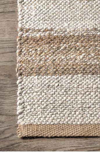8 ft. x 10 ft. Striped Coastal Natural Area Rug By nuLOOM