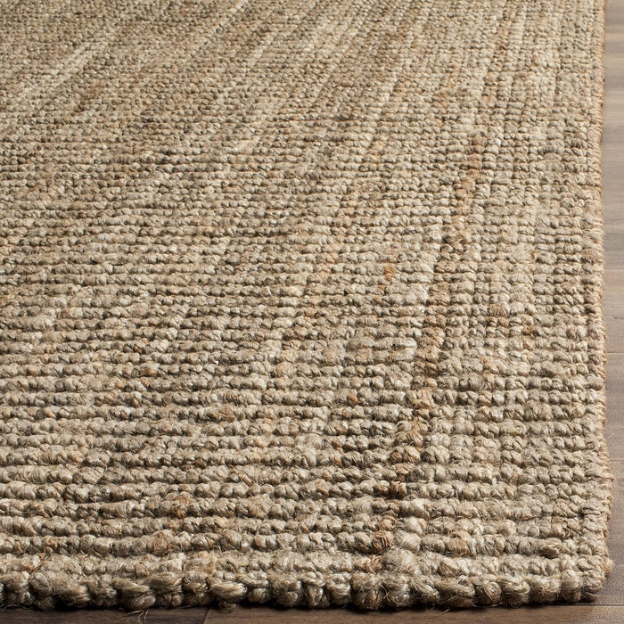 SAFAVIEH Natural Fiber Collection Accent Rug - 4' x 6', Natural & Grey, Handmade Chunky Textured Jute 0.75-inch Thick, Ideal for High Traffic Areas in Entryway, Living Room, Bedroom (NF447M)