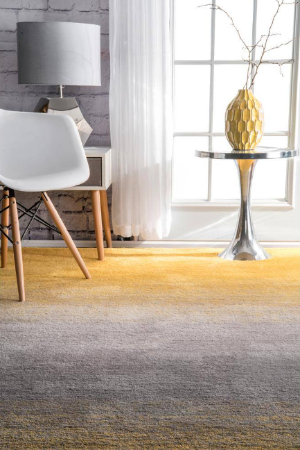 10 ft. x 14 ft. Yellow Ombre Shag  Area Rug by nuLOOM