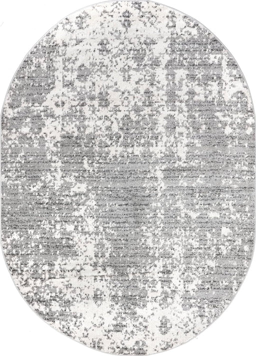 nuLOOM Deedra Modern Abstract Accent Rug, 3' x 5' Oval, Grey