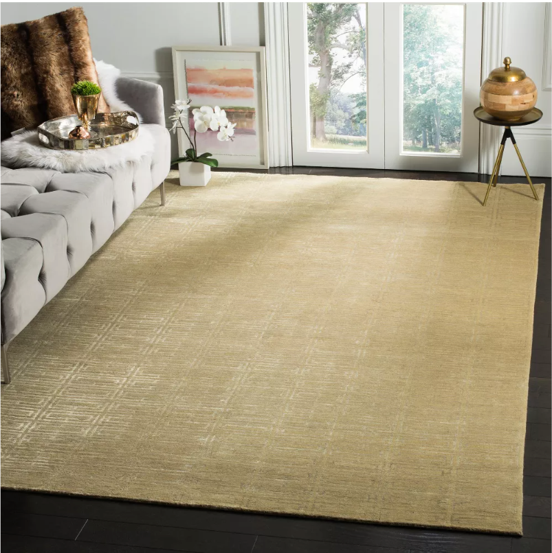 Size 6' x 9' Color Beige Hand Knotted Area Rug - Safavieh