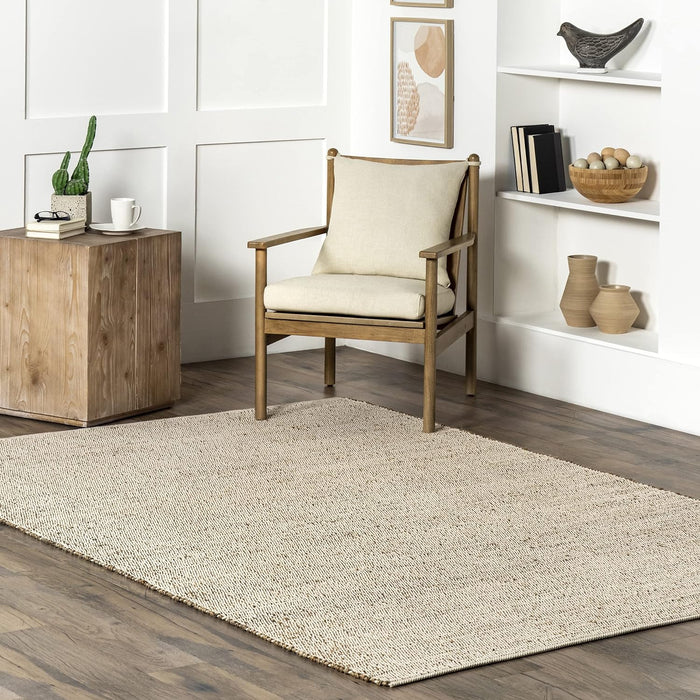 5x8, Natural Farmhouse Jute Blend Area Rug By nuLOOM