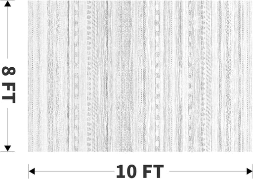 8'x10' Grey Neutral Moroccan Boho Distressed Indoor Area Rug