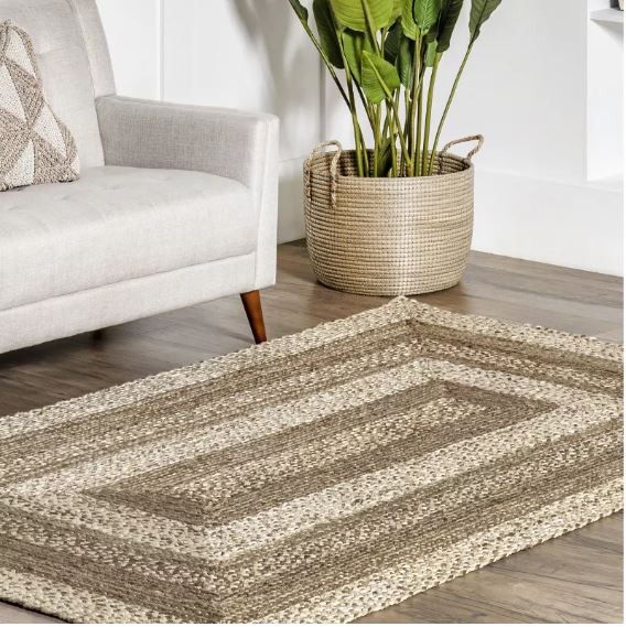 Size Oval 5' x 8' Nuloom Charlene Braided Border Jute Area Rug