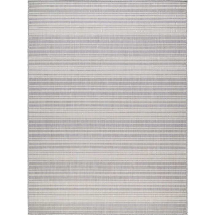 Size  5x7 Beverly Rug Beige Striped Indoor Outdoor Rug, Outside Carpet for Patio, Deck, Porch