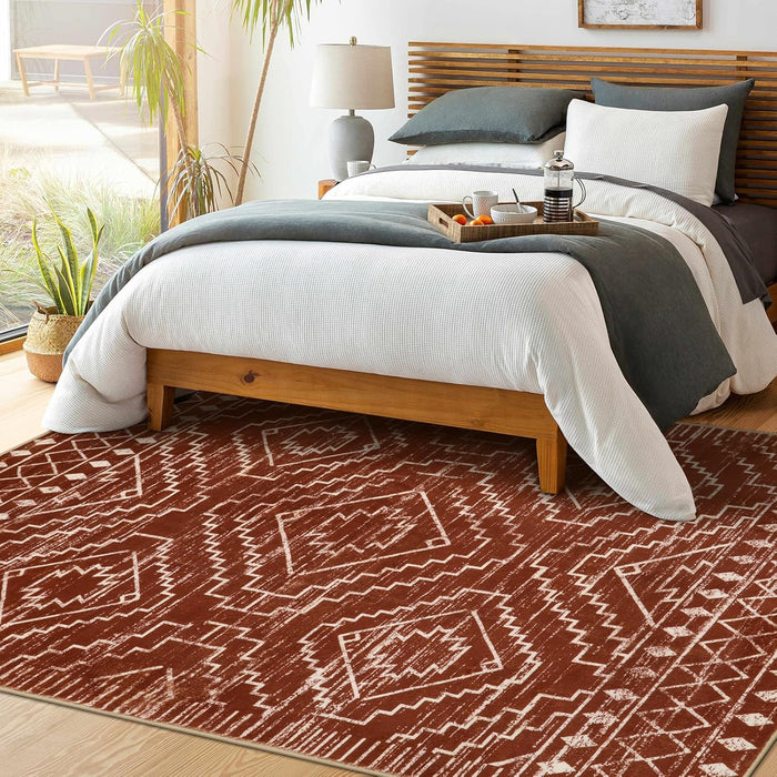 5x7 Soft Washable Moroccan Bohemian Tribal Geometric Area Rug