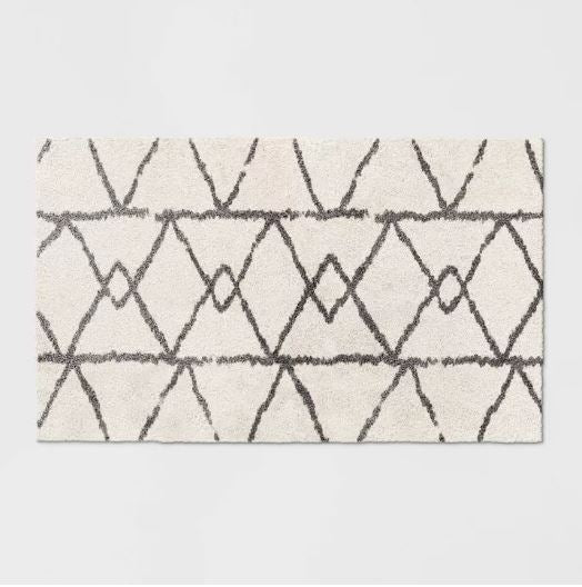 Size 7'X10' Color Cream/Gray Geometric Design Woven Rug - Threshold™