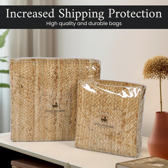 3x5 Natural Jute Area Rug, Eco Friendly and Hypoallergenic Durable/Non-Shed Natural Fiber Carpet as Living Room Carpet or Jute Mat - Non-Slip Backing/Non-Stain Perfect for High Traffic Areas
