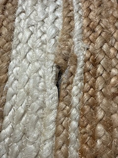 5x8 Off White Rikki Coastal Braided Jute Indoor Area Rug by Nuloom